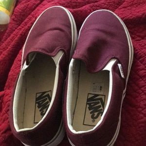 Wine slip on vans